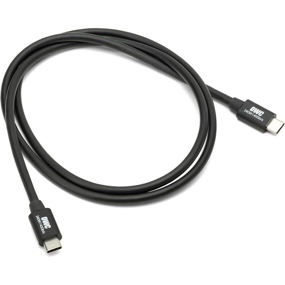 Thunderbolt 4 Male Cable OWC 1 Mtrs
