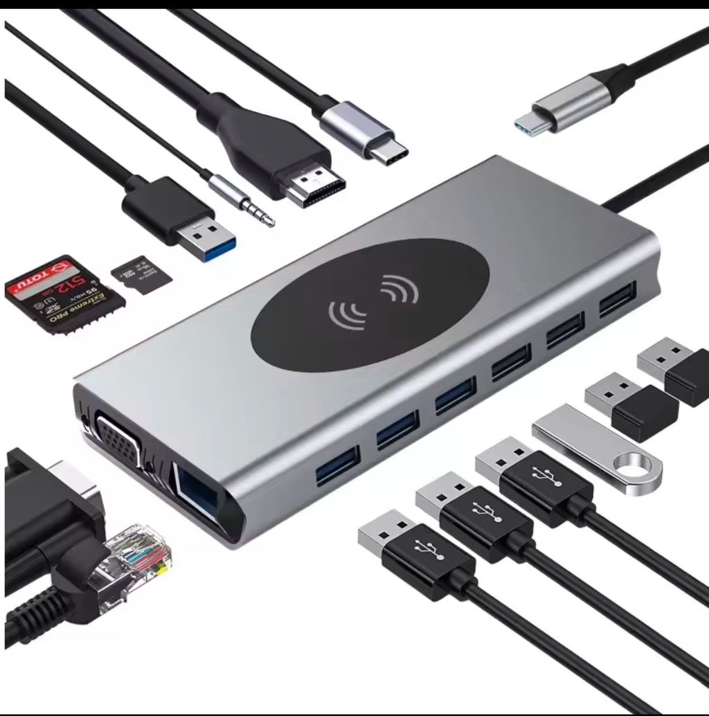 TYPE C 15 in1 Multi-Function with Wireless Charging