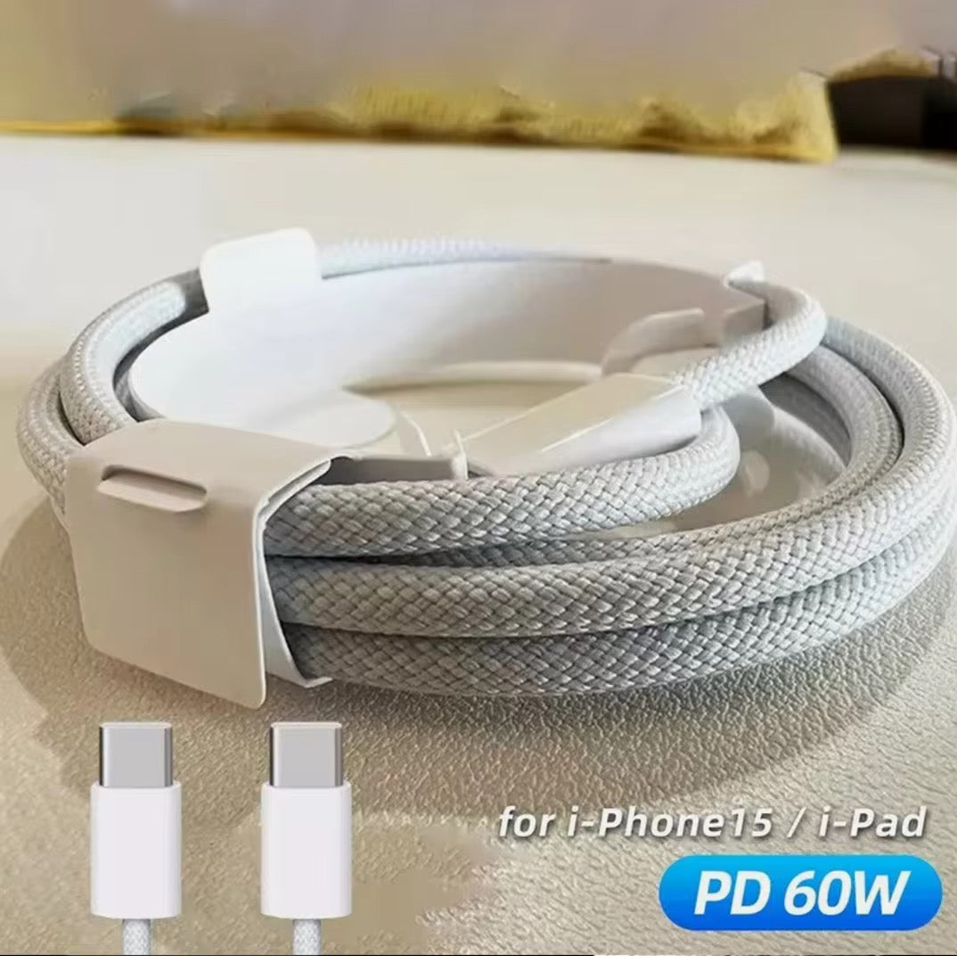 Type C to Type c Cable 60W For iPhones Charging (Brand New)